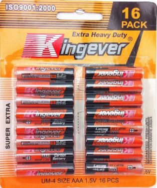 Krachtige AAA batterijen - Set van 16 stuks  UM-4 Kingever
